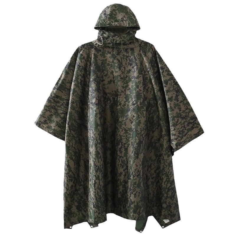 Ποντσο βροχής με κουκούλα από PVC, αδιάβροχο και ανθεκτικό στην τριβή και τις γρατσουνιές, κατάλληllo για πεζοπορία