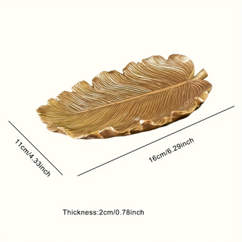Листоподобна смолна тава – геометричен дизайн, модерен стил за дисплей на бижута и домашно съхранение