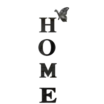 Ακρυλικά αυτοκόλλητα καθρεφτών τοίχου με πολυγωνικά σχήματα πεταλούδας, αυτοκόλλητα με κόλλα, 5 τεμάχια, αδιάβροχη διακόσμηση για σαλόνι, υπνοδωμάτιο και είσοδο.