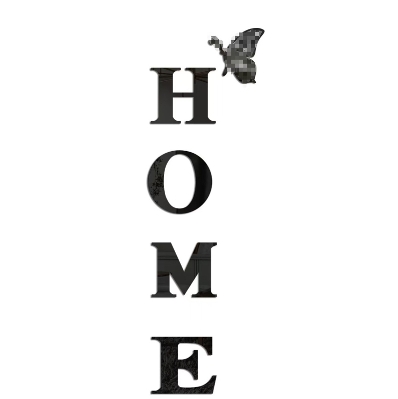 Ακρυλικά αυτοκόλλητα καθρεφτών τοίχου με πολυγωνικά σχήματα πεταλούδας, αυτοκόλλητα με κόλλα, 5 τεμάχια, αδιάβροχη διακόσμηση για σαλόνι, υπνοδωμάτιο και είσοδο.