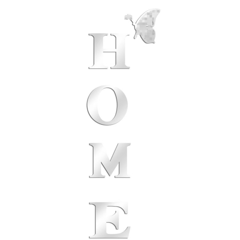 Ακρυλικά αυτοκόλλητα καθρεφτών τοίχου με πολυγωνικά σχήματα πεταλούδας, αυτοκόλλητα με κόλλα, 5 τεμάχια, αδιάβροχη διακόσμηση για σαλόνι, υπνοδωμάτιο και είσοδο.