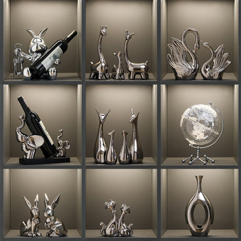 Κεραμική φιγούρα ζώου για οικιακή διακόσμηση, στυλ light luxury, επιτραπέζιο γλυπτό για έπιπλο τηλεόρασης και σαλόνι