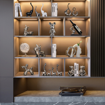 Κεραμική φιγούρα ζώου για οικιακή διακόσμηση, στυλ light luxury, επιτραπέζιο γλυπτό για έπιπλο τηλεόρασης και σαλόνι