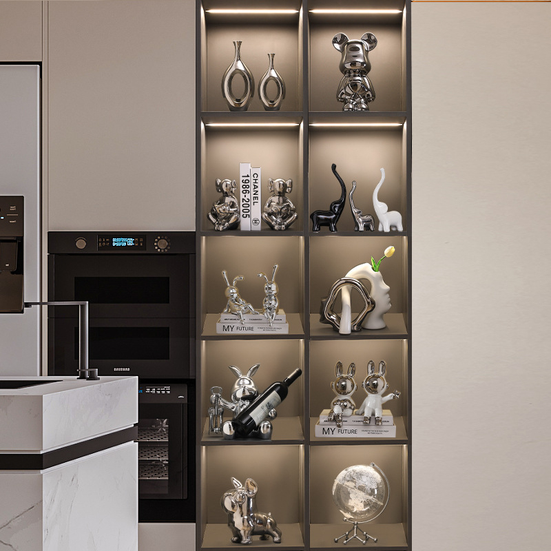 Κεραμική φιγούρα ζώου για οικιακή διακόσμηση, στυλ light luxury, επιτραπέζιο γλυπτό για έπιπλο τηλεόρασης και σαλόνι