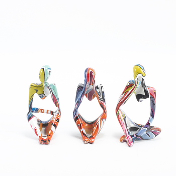 Миниатюрна абстрактна фигура на мислителя, синтетична смола, категория: смолни занаяти, марка Hippopotamus statue, подходяща за декорация в офис и дневна