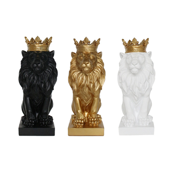 Σκανδιναβικό διακοσμητικό λιοντάρι με κορώνα από ρητίνη για είσοδο, σαλόνι, ντουλάπι τηλεόρασης και ντουλάπι κρασιών | Μάρκα: Weiyi Home; Υλικό: Ρητίνη; Προσαρμογή: Όχι