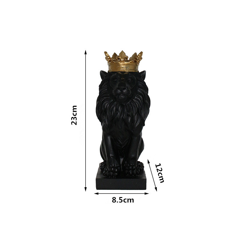 Σκανδιναβικό διακοσμητικό λιοντάρι με κορώνα από ρητίνη για είσοδο, σαλόνι, ντουλάπι τηλεόρασης και ντουλάπι κρασιών | Μάρκα: Weiyi Home; Υλικό: Ρητίνη; Προσαρμογή: Όχι