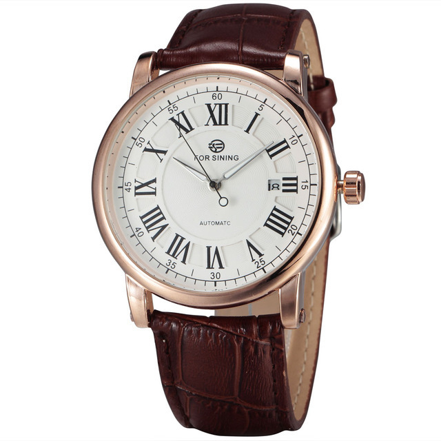 Meeste mehaaniline skeleti käekell automaatse liikumise ja kalendriga, ümmarguse dialiga, alumi korpusega