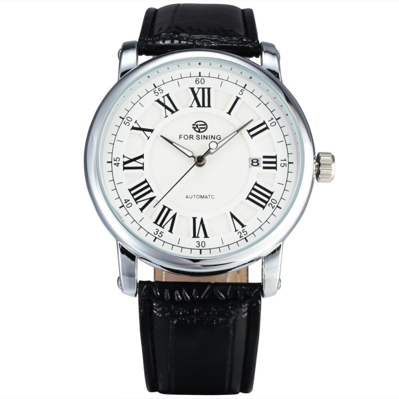 Meeste mehaaniline skeleti käekell automaatse liikumise ja kalendriga, ümmarguse dialiga, alumi korpusega