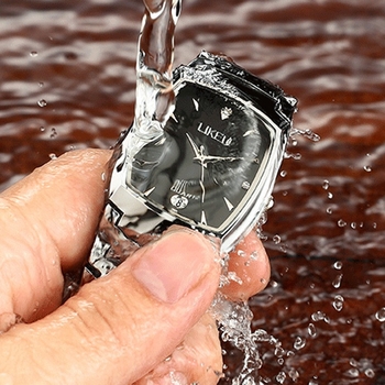 Ανδρικό ρολόι, αδιάβροχο με κίνηση quartz, τετράγωνος καντράν, αναλογικό, ημερολόγιο, μοντέλο 1192G, επιχειρηματικό στυλ