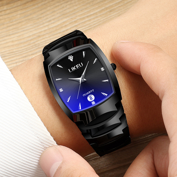 Ανδρικό ρολόι, αδιάβροχο με κίνηση quartz, τετράγωνος καντράν, αναλογικό, ημερολόγιο, μοντέλο 1192G, επιχειρηματικό στυλ