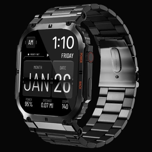 K57PRO Išmanusis laikrodis su Bluetooth skambučiais, širdies ritmo stebėjimas, miego stebėjimas, žingsnių skaičiavimas, atsparus vandeniui