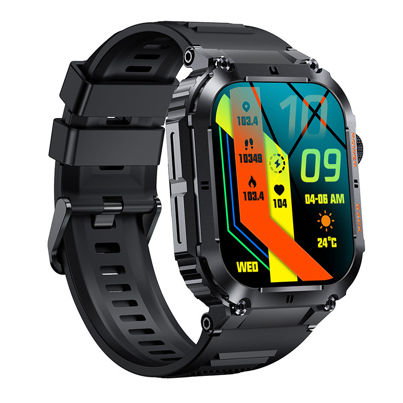 K57PRO Išmanusis laikrodis su Bluetooth skambučiais, širdies ritmo stebėjimas, miego stebėjimas, žingsnių skaičiavimas, atsparus vandeniui