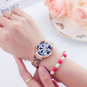 Γυναικείο ρολόι Casaro KA013 με σχέδιο εξάκτινου αστεριού, μηχανισμός quartz, αδιάβροχο 30M, κάσα από κράμα, λουράκι από ανοξείδωτο ατσάλι, ορυκτό ενισχυμένο γυαλί