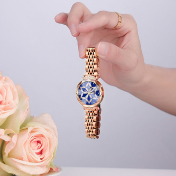 Γυναικείο ρολόι Casaro KA013 με σχέδιο εξάκτινου αστεριού, μηχανισμός quartz, αδιάβροχο 30M, κάσα από κράμα, λουράκι από ανοξείδωτο ατσάλι, ορυκτό ενισχυμένο γυαλί