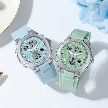 Мъжки многофункционален спортен часовник за открито – луминесцентен, 50m водоустойчив, електронно движение (японски, 2016), дисплей: стрелки + цифри, аларма