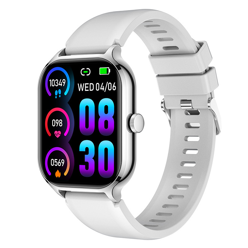 Išmanusis laikrodis su Bluetooth skambučiais, širdies ritmo stebėjimas, miego stebėjimas, kraujo deguonies nustatymas, belaidis įkrovimas; Android suderinamas.