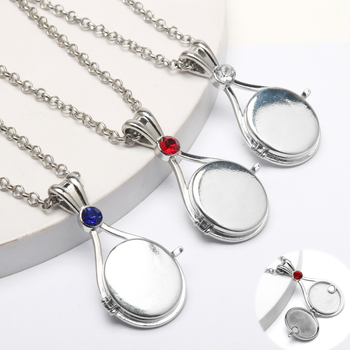 Κολιέ με κρεμαστό από κοχύλι, κράμα ψευδάργύρου, ηλεκτροπλατίωση, αλυσίδα σε σχήμα Ο, γεωμετρικό σχήμα U, 23 g