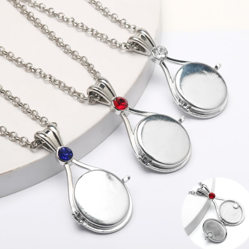 Κολιέ με κρεμαστό από κοχύλι, κράμα ψευδάργύρου, ηλεκτροπλατίωση, αλυσίδα σε σχήμα Ο, γεωμετρικό σχήμα U, 23 g