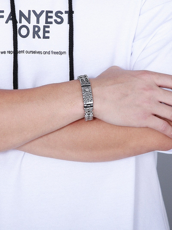 Narukvica s dvije redova, ručna izrada, retro stil za parove, oblik romba, proljeće 2024