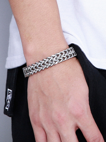 Narukvica s dvije redova, ručna izrada, retro stil za parove, oblik romba, proljeće 2024