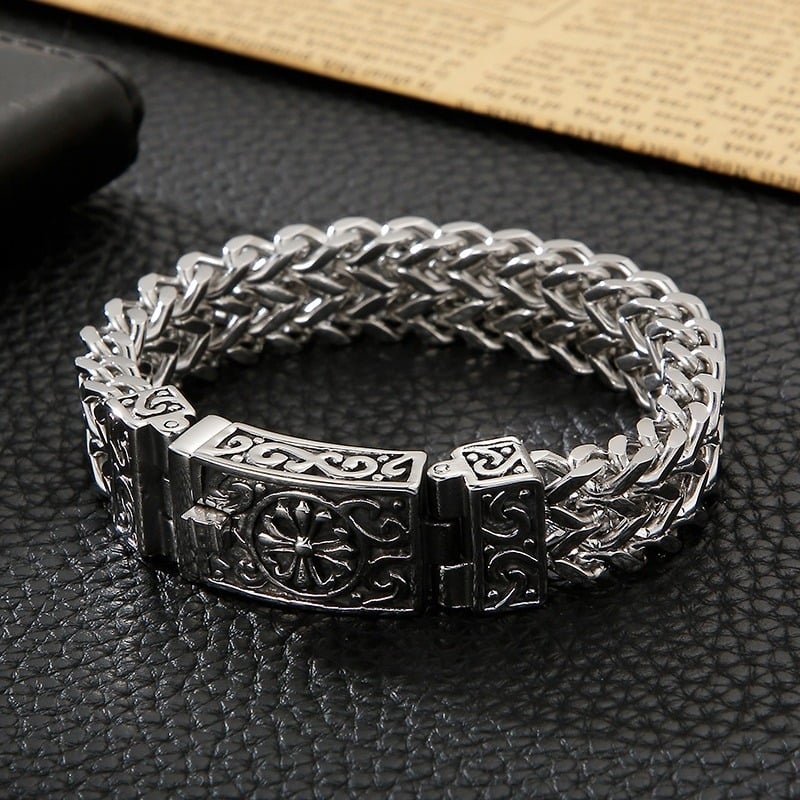 Narukvica s dvije redova, ručna izrada, retro stil za parove, oblik romba, proljeće 2024