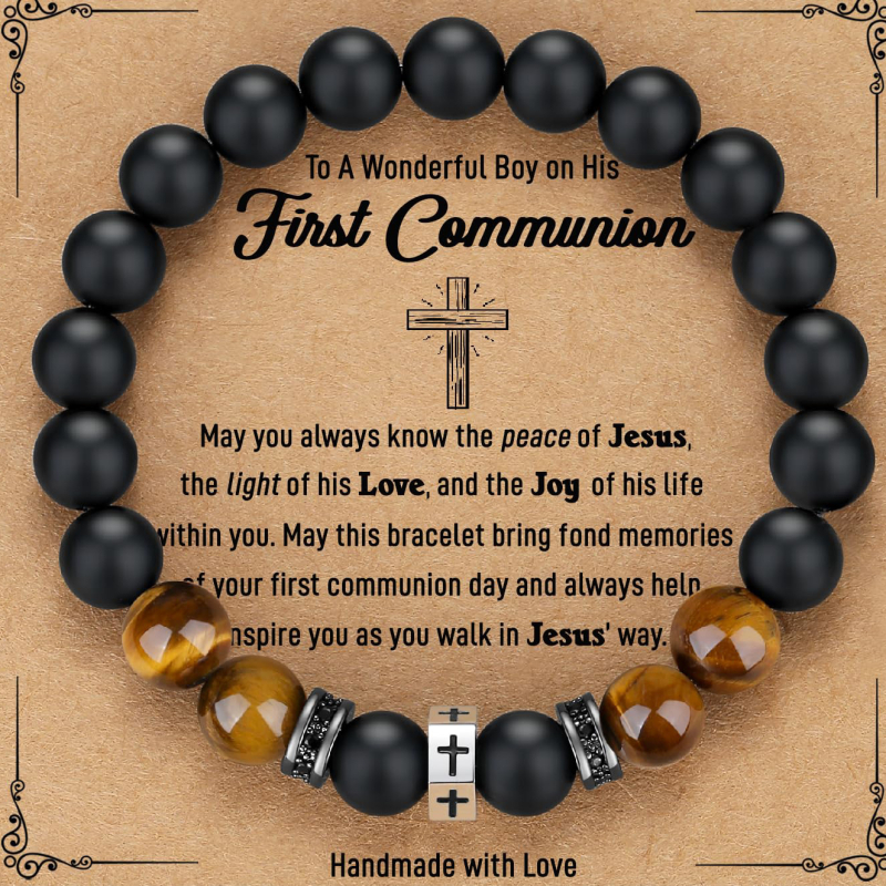 Férfiaknak szánt természetes kő karkötő, kézzel készített, geometriai formájú, személyes stílus — ideális ajándék a nyitóceremóniára