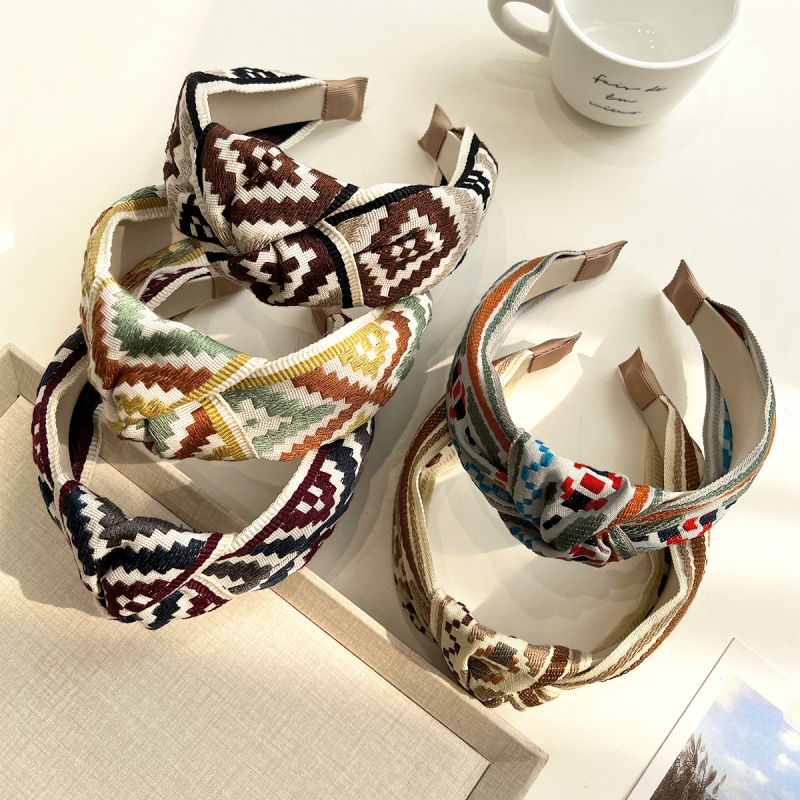 Bandă pentru păr din țesătură, stil coreean, lucrată manual, pentru femei, Melody