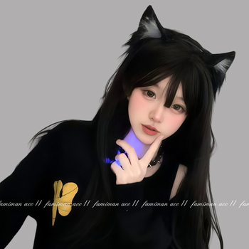 Λαστιάκι για το κεφάλι με γατιά αυτιά, υφασμάτινο, τρισδιάστατα αυτιά, χειροποίητο, κορεατικού στυλ, αξεσουάρ μαλλιών για γυναίκες