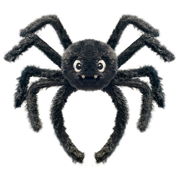 Κεφαλόδεσμος για Halloween με σκούρο σχέδιο αράχνης, χειροποίητος, από μίγμα υλικών, unisex