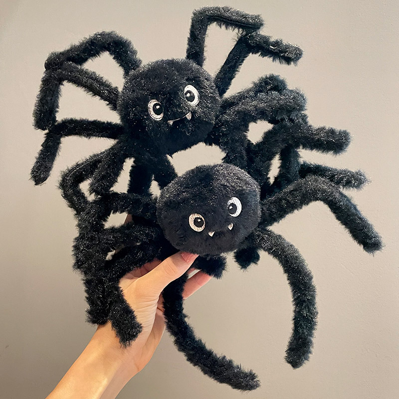 Κεφαλόδεσμος για Halloween με σκούρο σχέδιο αράχνης, χειροποίητος, από μίγμα υλικών, unisex