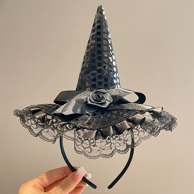 Κεφαλόδεσμος για Halloween με σκούρο σχέδιο αράχνης, χειροποίητος, από μίγμα υλικών, unisex