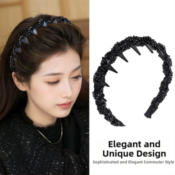 Κεφαλόδεσμος με χάντρες για γυναίκες, χειροποίητος, ακρυλικό, στυλ κινουμένων σχεδίων, άνοιξη 2025