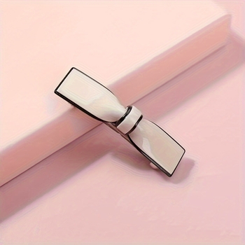 Σετ από 2 βελούδινές καρφίτσες μαλλιών με φιόγκο, στριφτό κλείσιμο – φρέσκο και γλυκό στυλ, Άνοιξη 2025