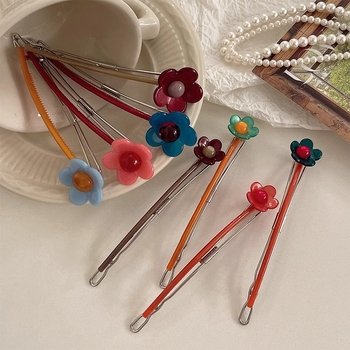 Κλιπ μαλλιών για γυναίκες, κορεατικού στυλ, από πλαστικό/ρητίνη, χειροποίητο, κλιπ ενός κομματιού, άνοιξη 2025