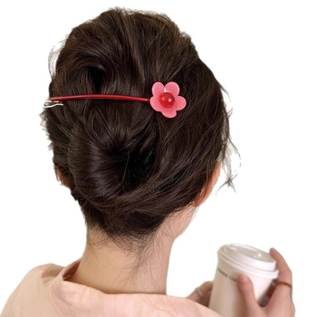 Κλιπ μαλλιών για γυναίκες, κορεατικού στυλ, από πλαστικό/ρητίνη, χειροποίητο, κλιπ ενός κομματιού, άνοιξη 2025