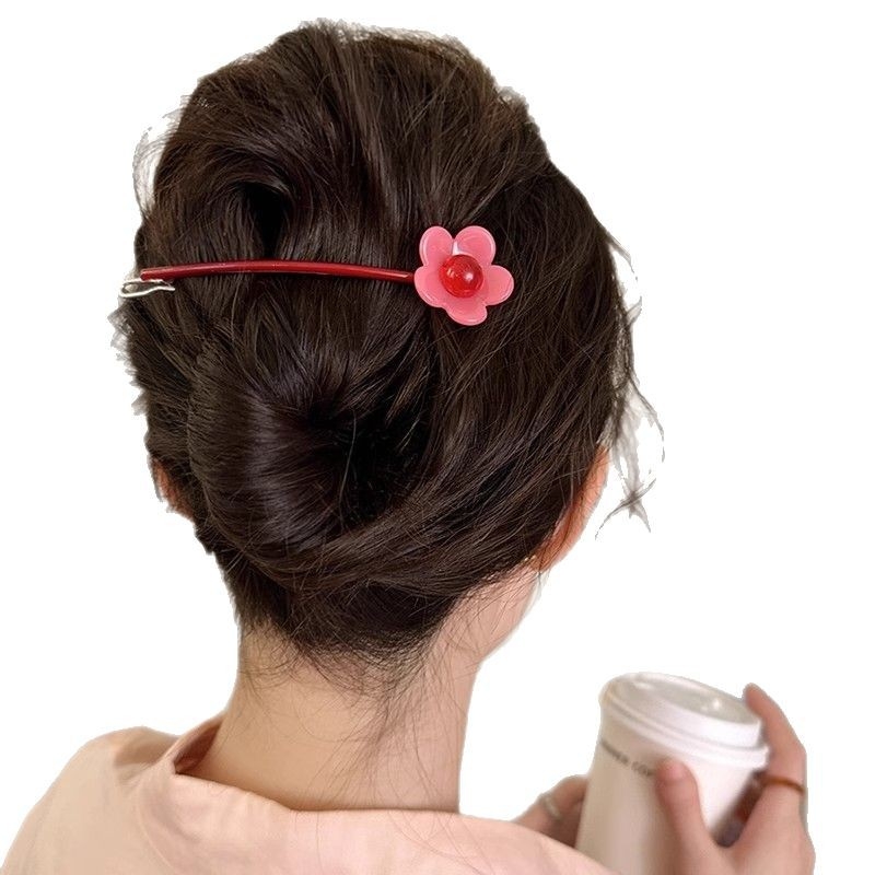 Κλιπ μαλλιών για γυναίκες, κορεατικού στυλ, από πλαστικό/ρητίνη, χειροποίητο, κλιπ ενός κομματιού, άνοιξη 2025