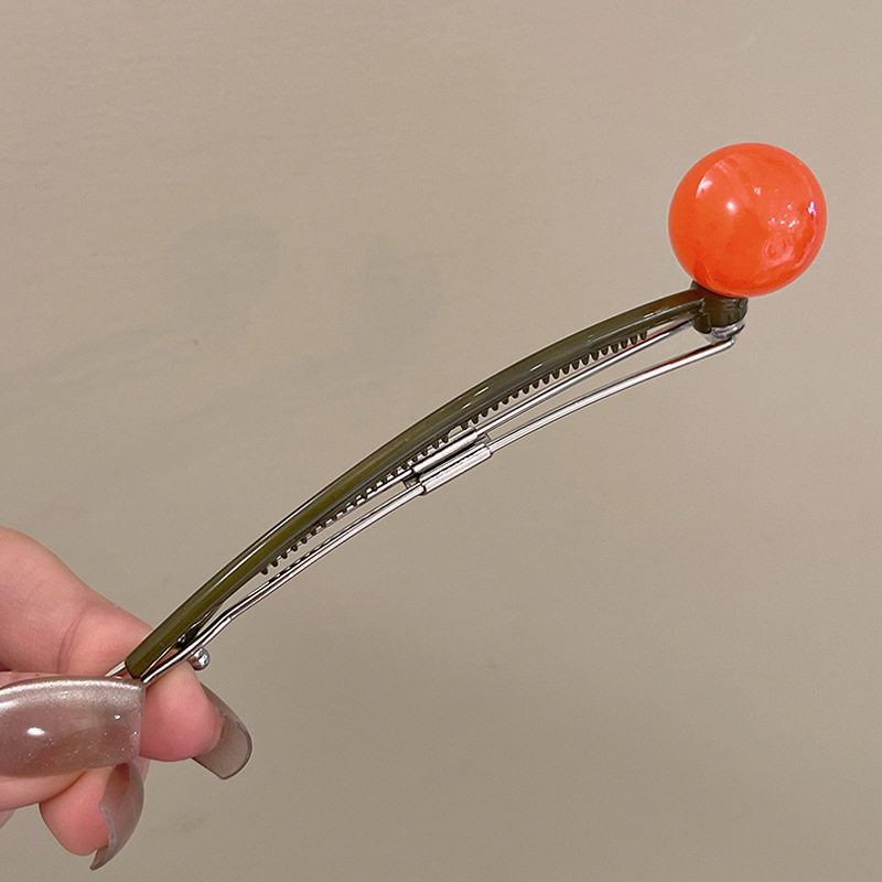 Κλιπ μαλλιών για γυναίκες, κορεατικού στυλ, από πλαστικό/ρητίνη, χειροποίητο, κλιπ ενός κομματιού, άνοιξη 2025