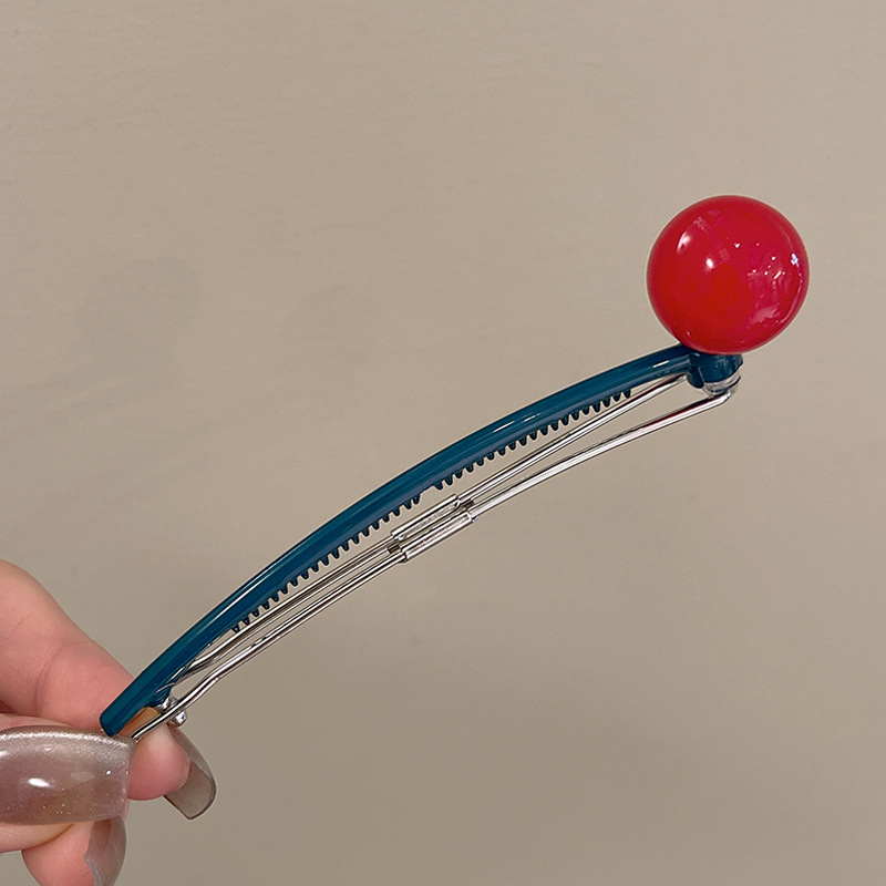 Κλιπ μαλλιών για γυναίκες, κορεατικού στυλ, από πλαστικό/ρητίνη, χειροποίητο, κλιπ ενός κομματιού, άνοιξη 2025