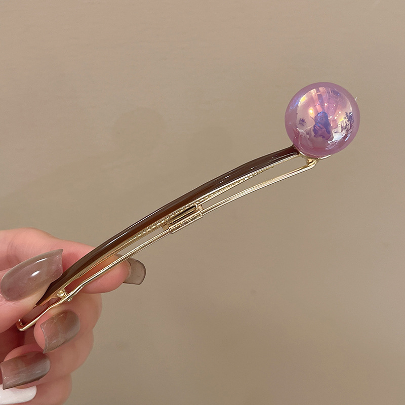 Κλιπ μαλλιών για γυναίκες, κορεατικού στυλ, από πλαστικό/ρητίνη, χειροποίητο, κλιπ ενός κομματιού, άνοιξη 2025