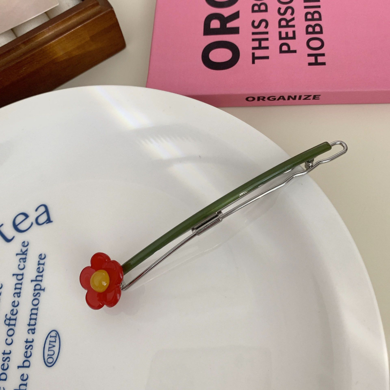 Κλιπ μαλλιών για γυναίκες, κορεατικού στυλ, από πλαστικό/ρητίνη, χειροποίητο, κλιπ ενός κομματιού, άνοιξη 2025