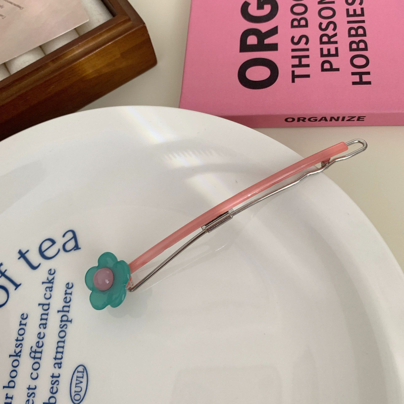 Κλιπ μαλλιών για γυναίκες, κορεατικού στυλ, από πλαστικό/ρητίνη, χειροποίητο, κλιπ ενός κομματιού, άνοιξη 2025