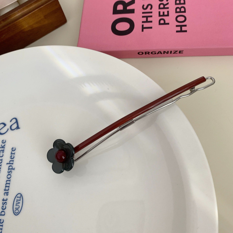 Κλιπ μαλλιών για γυναίκες, κορεατικού στυλ, από πλαστικό/ρητίνη, χειροποίητο, κλιπ ενός κομματιού, άνοιξη 2025