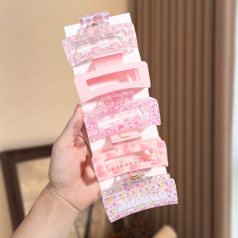 Širdies atspaudo plaukų segtukas, blokinis saldus stilius, rankų darbo, gripper tipo segtukas, galvos aksesuaras (Medžiaga: 33815501; Stilius: Block, Sweet; Apdirbimas: Rankų darbas; Segtuko tipas: Gripper; Kategorija: Galvos aksesuaras)