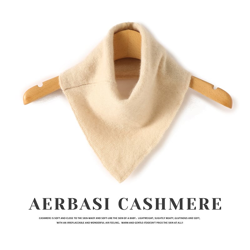 Kašmyrininė trikampė šalikė moterims, Korėjos stiliaus megztas žieminis aksesuaras