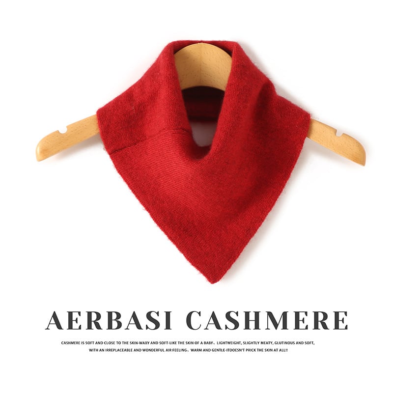 Kašmyrininė trikampė šalikė moterims, Korėjos stiliaus megztas žieminis aksesuaras