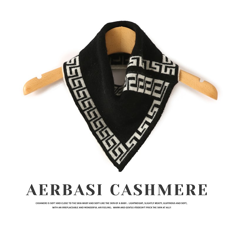 Kašmyrininė trikampė šalikė moterims, Korėjos stiliaus megztas žieminis aksesuaras