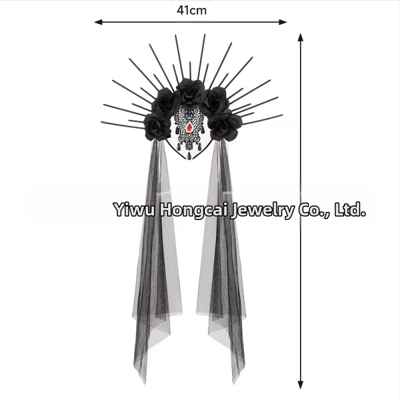 Gotická čipkovaná čelenka do vlasov – ručne vyrobená, Princes Series, pre dievčatá od 10 rokov