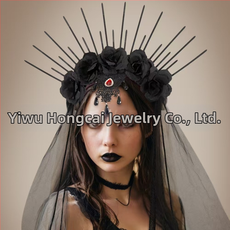 Gotická čipkovaná čelenka do vlasov – ručne vyrobená, Princes Series, pre dievčatá od 10 rokov