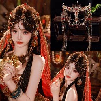 Etnički stil, ženski ukras za glavu od legure, ručno izrađeno, s resicama